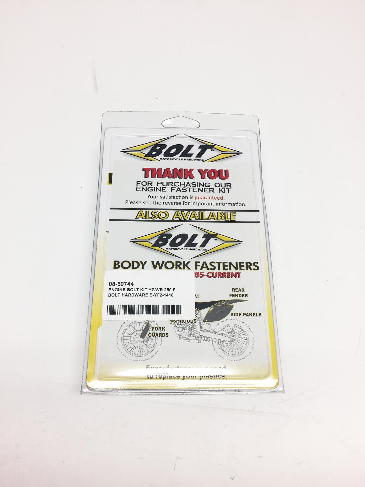 BOLT ENGINE BOLT KIT YZ/WR 250 F, BOLT HARDWARE E-YF2-1418