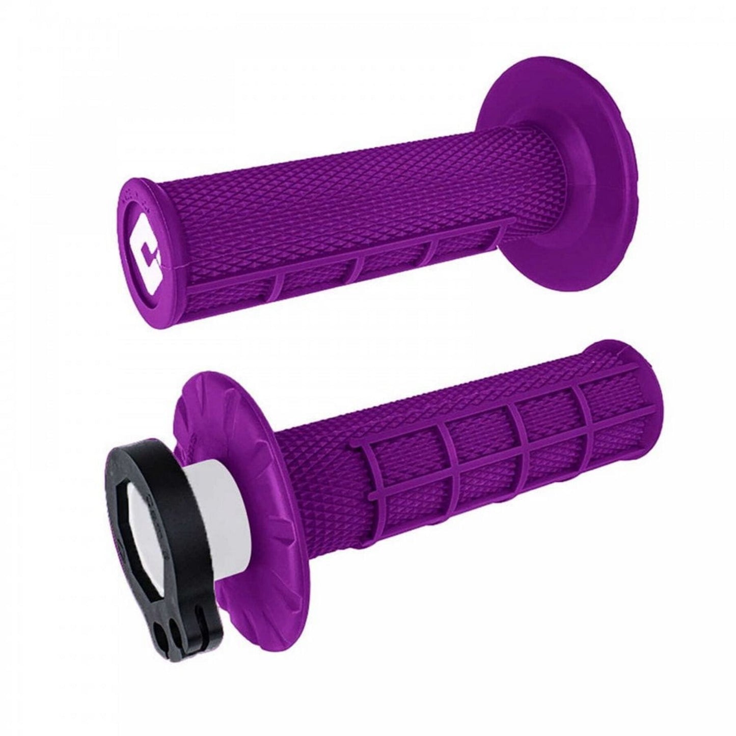 ODI Half Waffle MX Lock-On Grip Set Purple