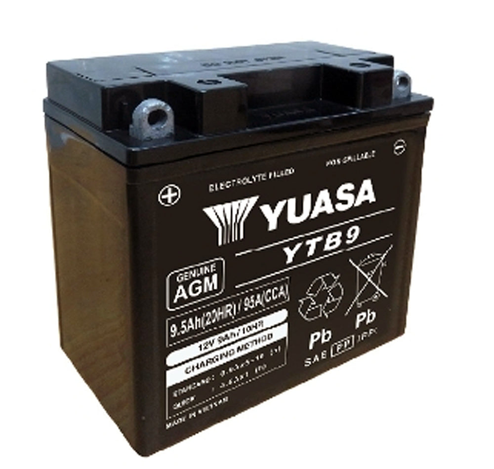 Yuasa YTB9 (WC) 12V Factory Activated MF VRLA Battery (MF YB9-B)