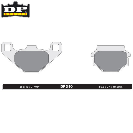 DP Brake Pads SDP310 - Rear KTM 125-250 89-93 Husaberg All 92-94 Rear - KX 500 87-89