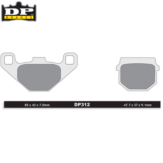 DP Brakes Street (DP Compound) Brake Pads - Rear Suzuki RM80-85 90-04