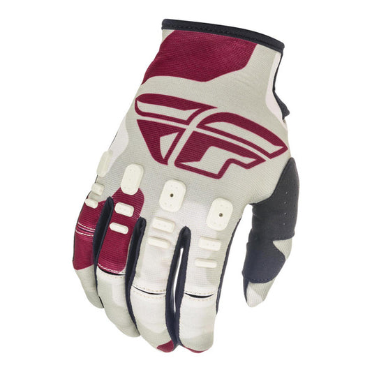 Fly Racing 2021 Kinetic K221 Youth Gloves (Stone/Berry)