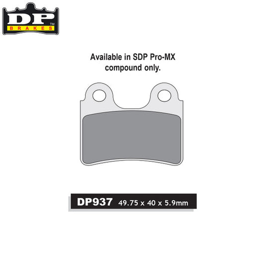 DP Brake Pads SDP937 - Front Gas Gas TXT All 00-11 Montesa Cota 315-4Rt 01-20 Beta Rev3 All 00-11 Sherco Trials All Models