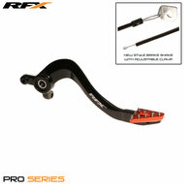 RFX Pro ST Rear Brake Lever (Black/Orange) KTM SX85 18-22