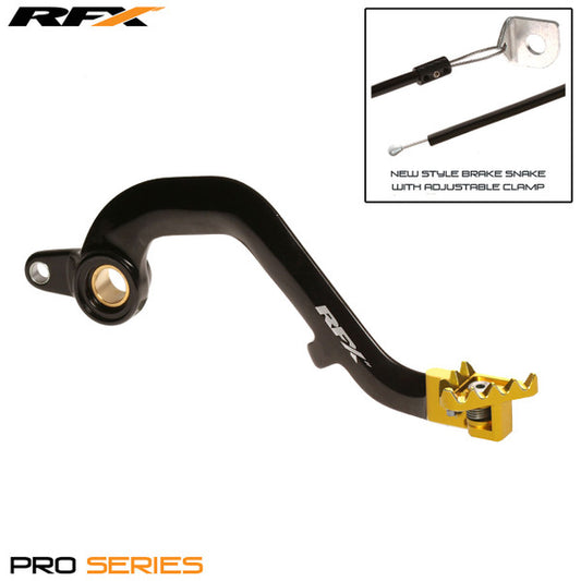 RFX Pro FT Rear Brake Lever (Black/Yellow) Suzuki RM125 01-08