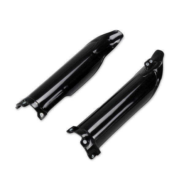 UFO Plastic Fork Guard (Black/Black) Kawasaki KXF 17-21