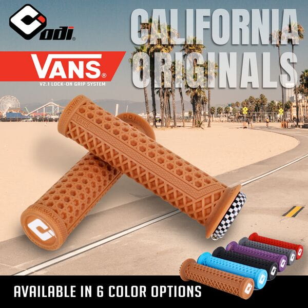 ODI Vans v2.1 MTB Lock On Grips 135mm - Red   