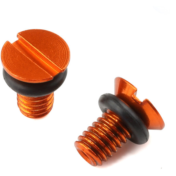 Zeta Fork Air Valve Cap Screw WP Orange 2pcs  