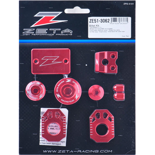 Zeta Billet Kit Red CRF250RALLY 17-20  