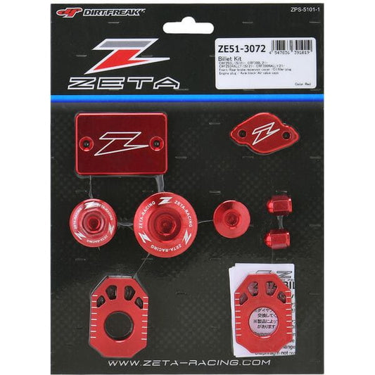 Zeta Billet Kit Red CRF250L/Rally 21-22 CRF300L/Rally 21-22  