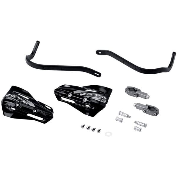 Zeta Armor Hand Guard XC kit for 26.8mm bars inc mounts and xc protector Black  