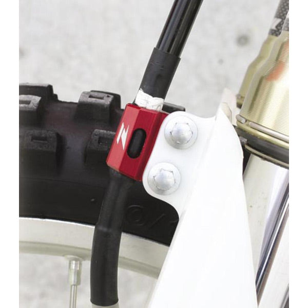 Zeta Front brake hose holder CR / CRF 04-22, YZ / YZF 09-22 red  