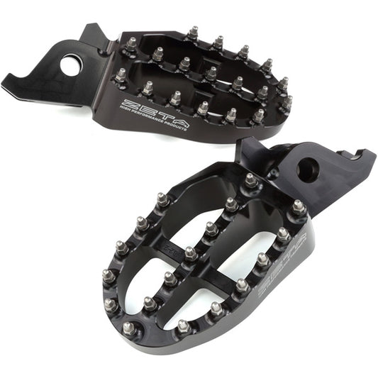 Zeta Aluminum FootPegs KTM SX 16-22, EXC 17-22, Husky FC 16-22 Black  