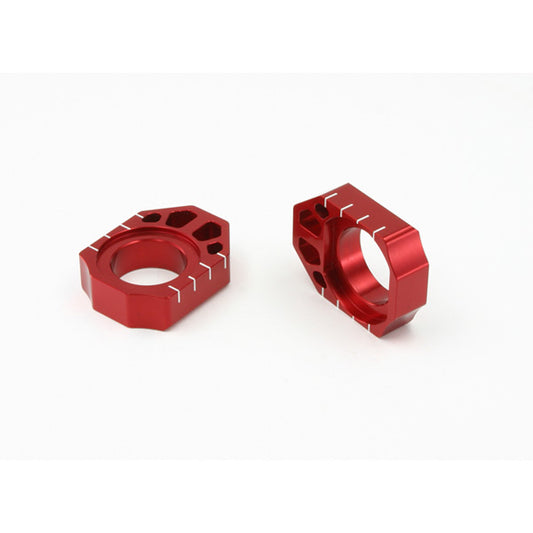 Zeta Axle blocks KX125/250 03-08 KXF250 04-16, KXF450 06-15 RMZ 05-20  red  