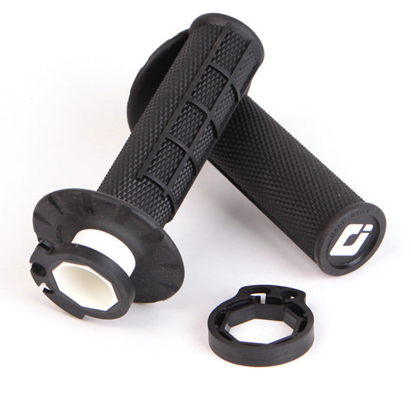 ODI Half Waffle MX Lock-On Grip Set Black   