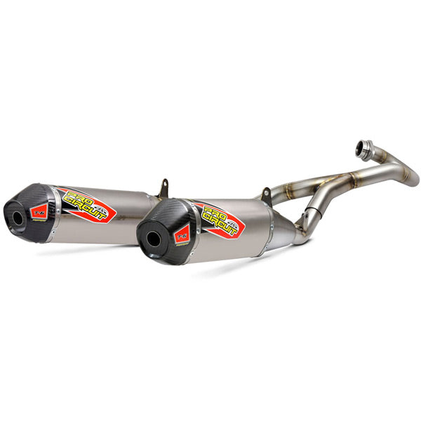 Pro Circuit  T-6 ACU Stainless System with carbon end cap Honda CRF450R 19-20 (Twin Exhaust)   