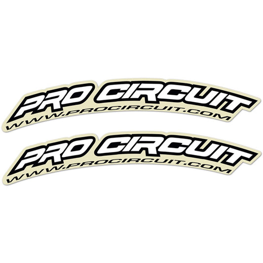 Pro Circuit  PROCIRCUIT.COM Fender decals - White   