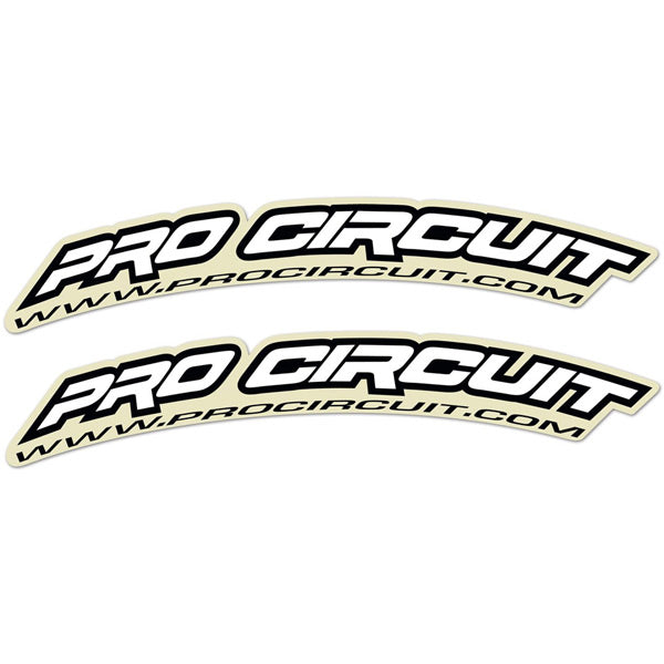 Pro Circuit  PROCIRCUIT.COM Fender decals - White Mini   