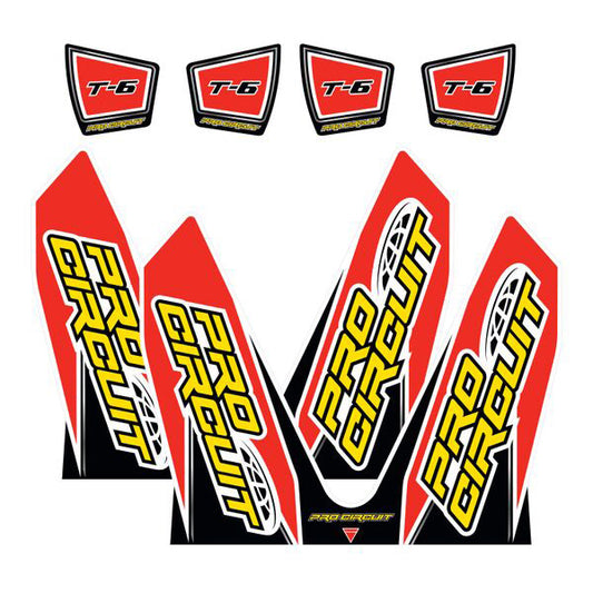 Pro Circuit Replacement T-6 wrap and end cap decals (CRF)