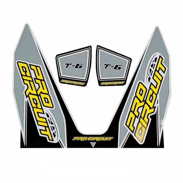 Pro Circuit  Replacement T-6 wrap and end cap decal Grey   