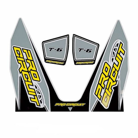 Pro Circuit  Replacement T-6 wrap and end cap decal Grey   