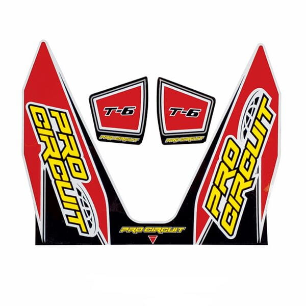 Pro Circuit Replacement T-6 wrap and end cap decal Red